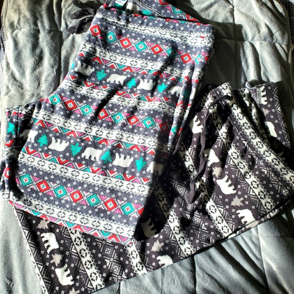 SOLD Old Navy fleece pajama pants, set of 2